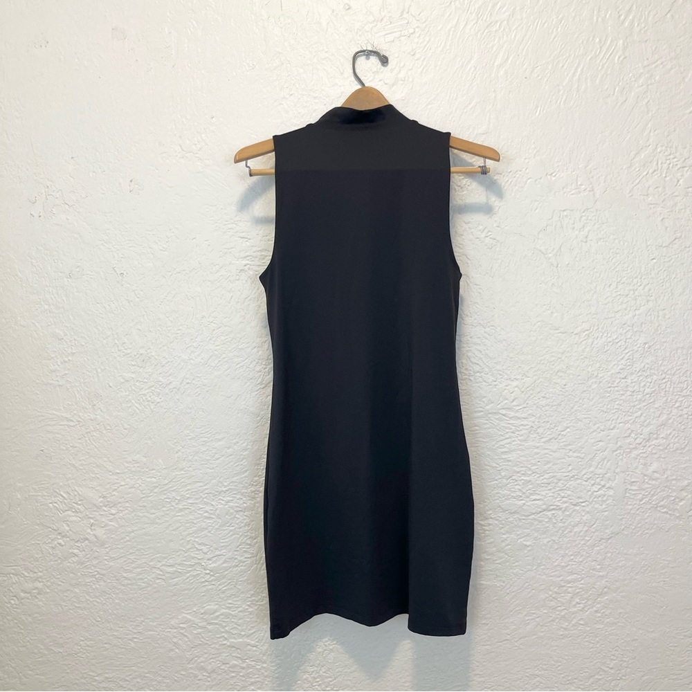 Babaton Aritzia Contour Dress Black Mock High Neck Large L - Picture 7 of 8